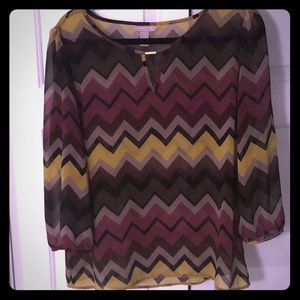 Banana Republic Chevron Sheet Blouse